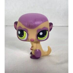Littlest Pet Shop LPS 2115 Meerkat Pink Purple Hair Green Eyes Toy Figure Hasbro